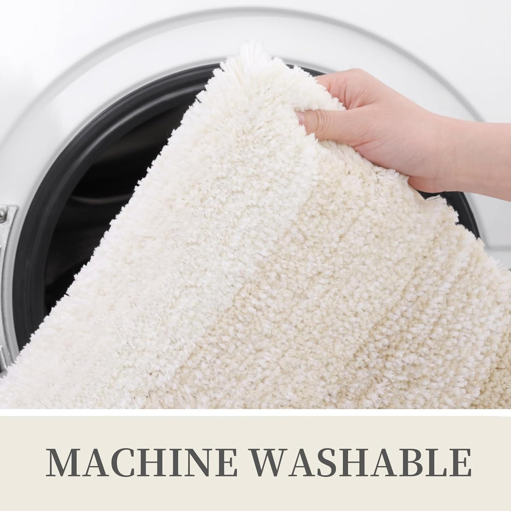 Tapis de bain en microfibre ultra doux et absorbant - Tapis shaggy antidérapant, lavable en machine, 40x60 cm