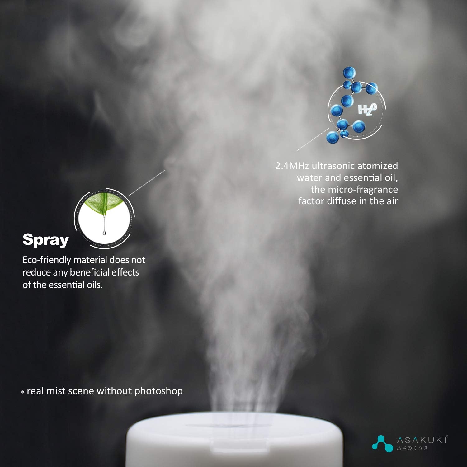 Diffuseur d'Huiles Essentielles 300 ml en Grain de Bois - Brumisateur Ultrasonique, 7 Couleurs LED, 3 Modes de Minuterie, Arrêt Automatique, Humidificateur Aromathérapie pour Maison et Bureau - Cadeau Idéal