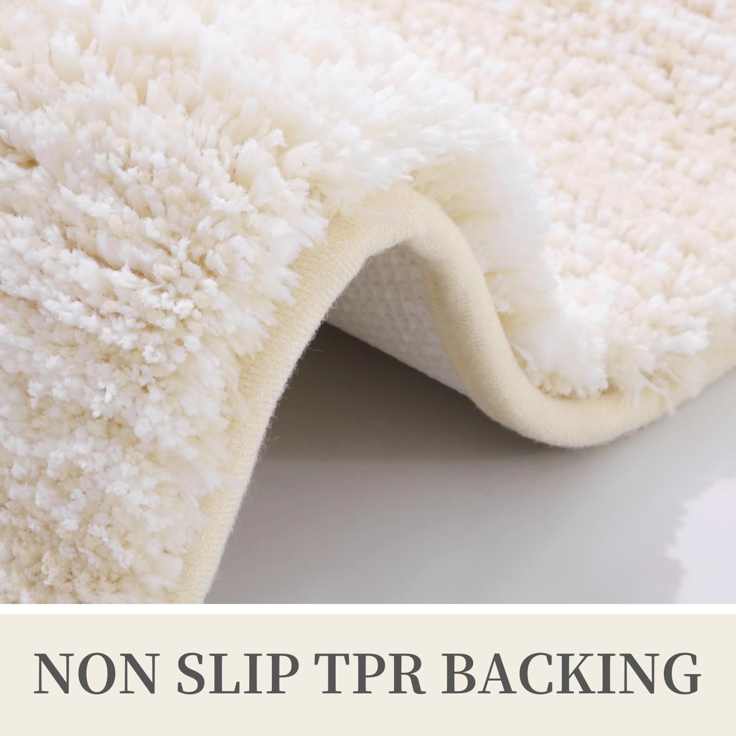 Tapis de bain en microfibre ultra doux et absorbant - Tapis shaggy antidérapant, lavable en machine, 40x60 cm