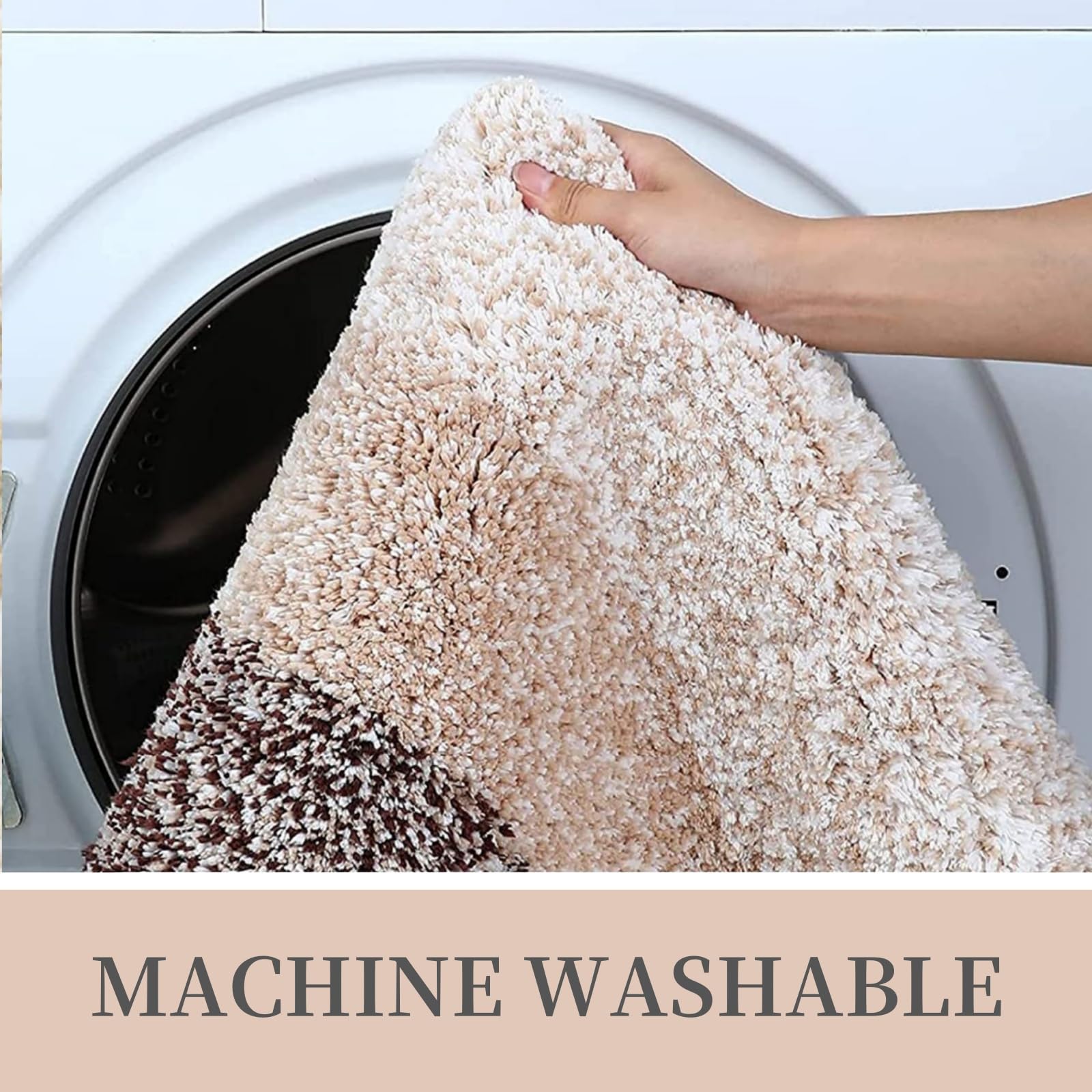 Tapis de bain en microfibre ultra doux et absorbant - Tapis shaggy antidérapant, lavable en machine, 40x60 cm