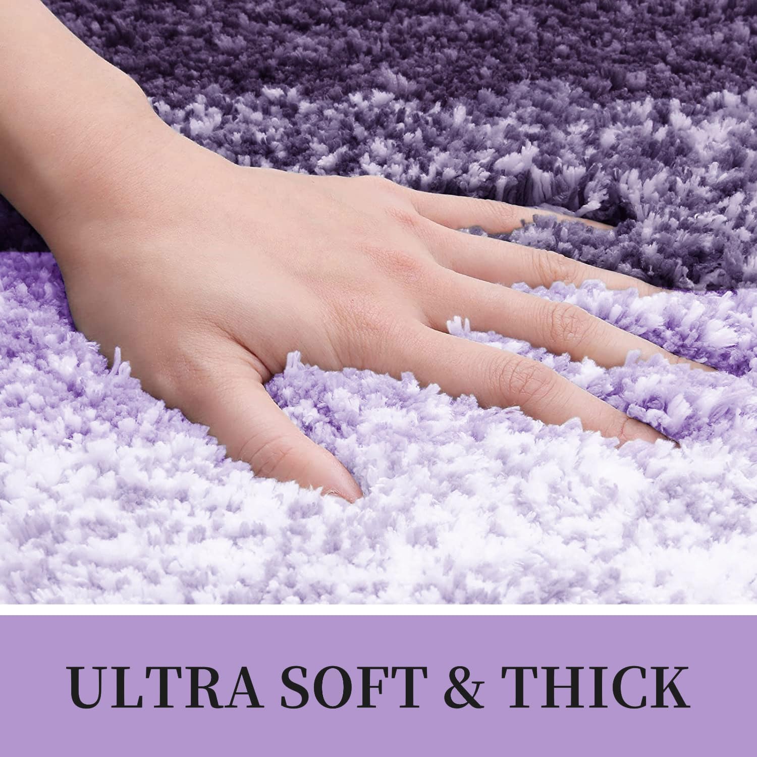 Tapis de bain en microfibre ultra doux et absorbant - Tapis shaggy antidérapant, lavable en machine, 40x60 cm