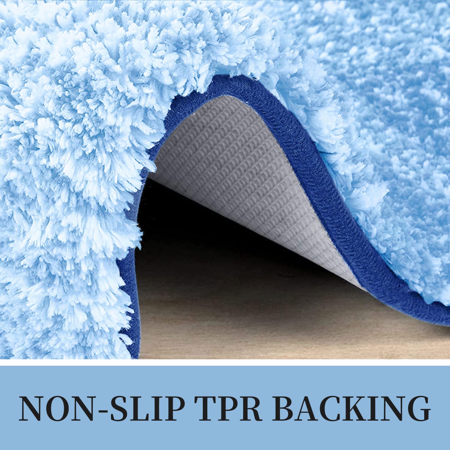 Tapis de bain en microfibre ultra doux et absorbant - Tapis shaggy antidérapant, lavable en machine, 40x60 cm