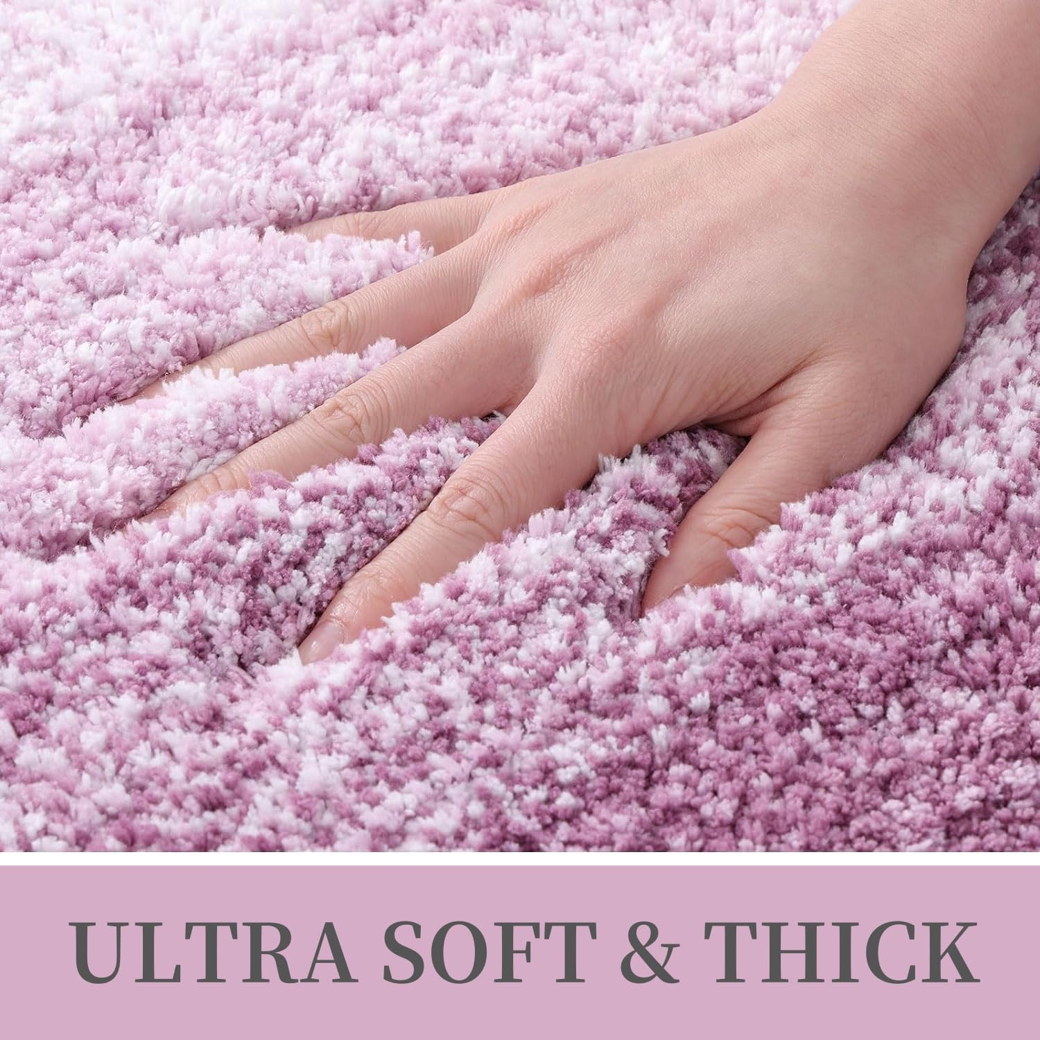 Tapis de bain en microfibre ultra doux et absorbant - Tapis shaggy antidérapant, lavable en machine, 40x60 cm