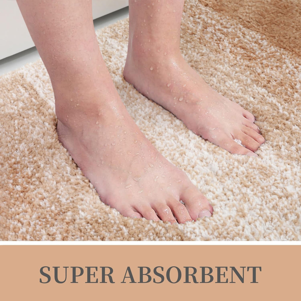Tapis de bain en microfibre ultra doux et absorbant - Tapis shaggy antidérapant, lavable en machine, 40x60 cm