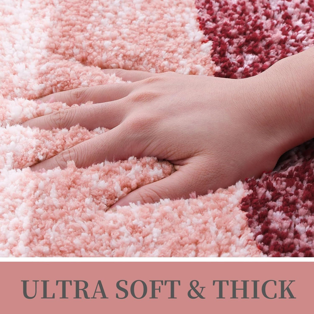 Tapis de bain en microfibre ultra doux et absorbant - Tapis shaggy antidérapant, lavable en machine, 40x60 cm