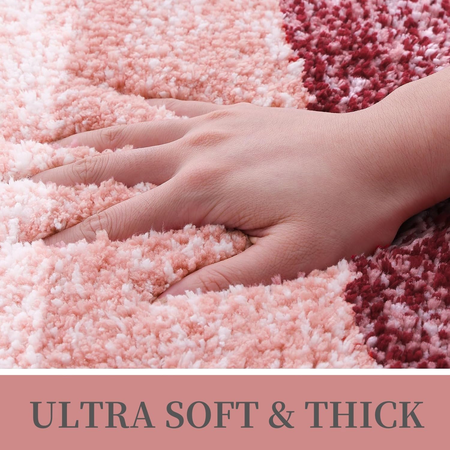 Tapis de bain en microfibre ultra doux et absorbant - Tapis shaggy antidérapant, lavable en machine, 40x60 cm