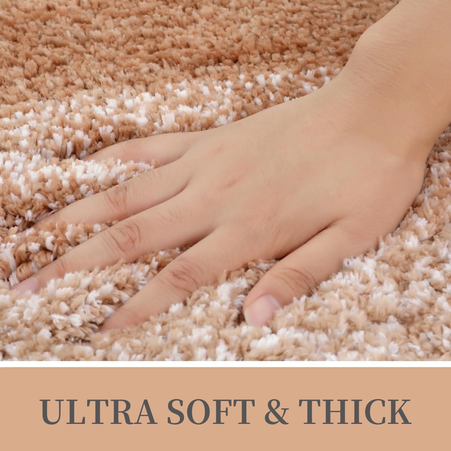 Tapis de bain en microfibre ultra doux et absorbant - Tapis shaggy antidérapant, lavable en machine, 40x60 cm