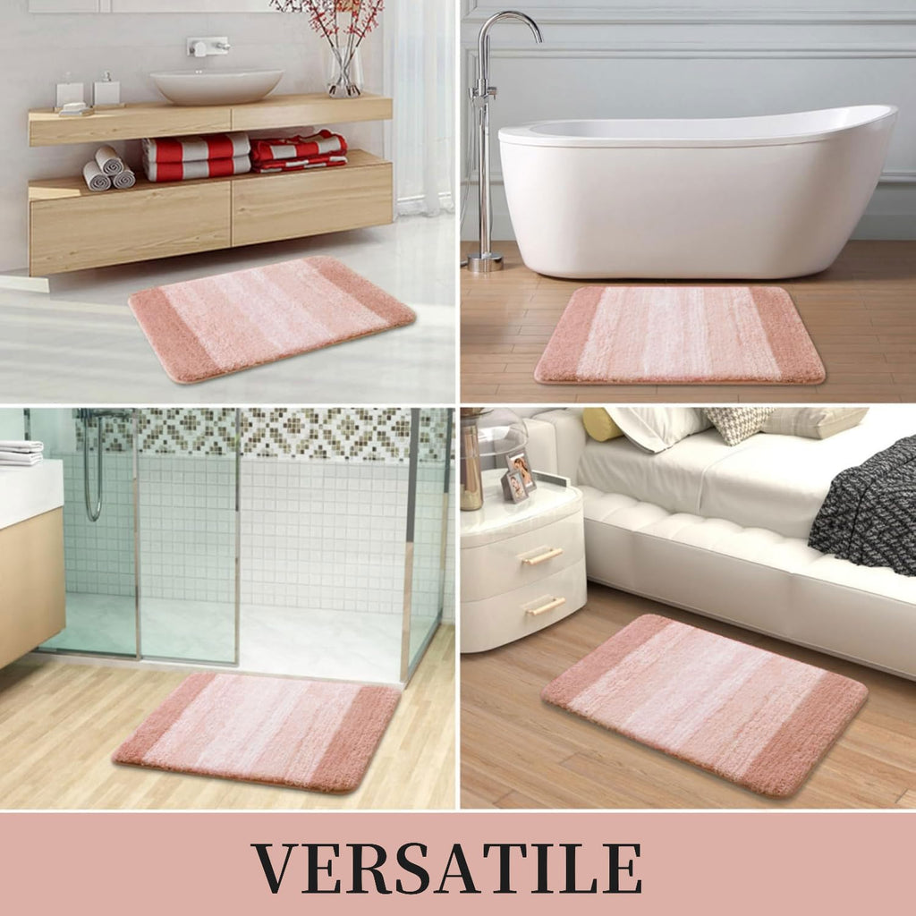 Tapis de bain en microfibre ultra doux et absorbant - Tapis shaggy antidérapant, lavable en machine, 40x60 cm