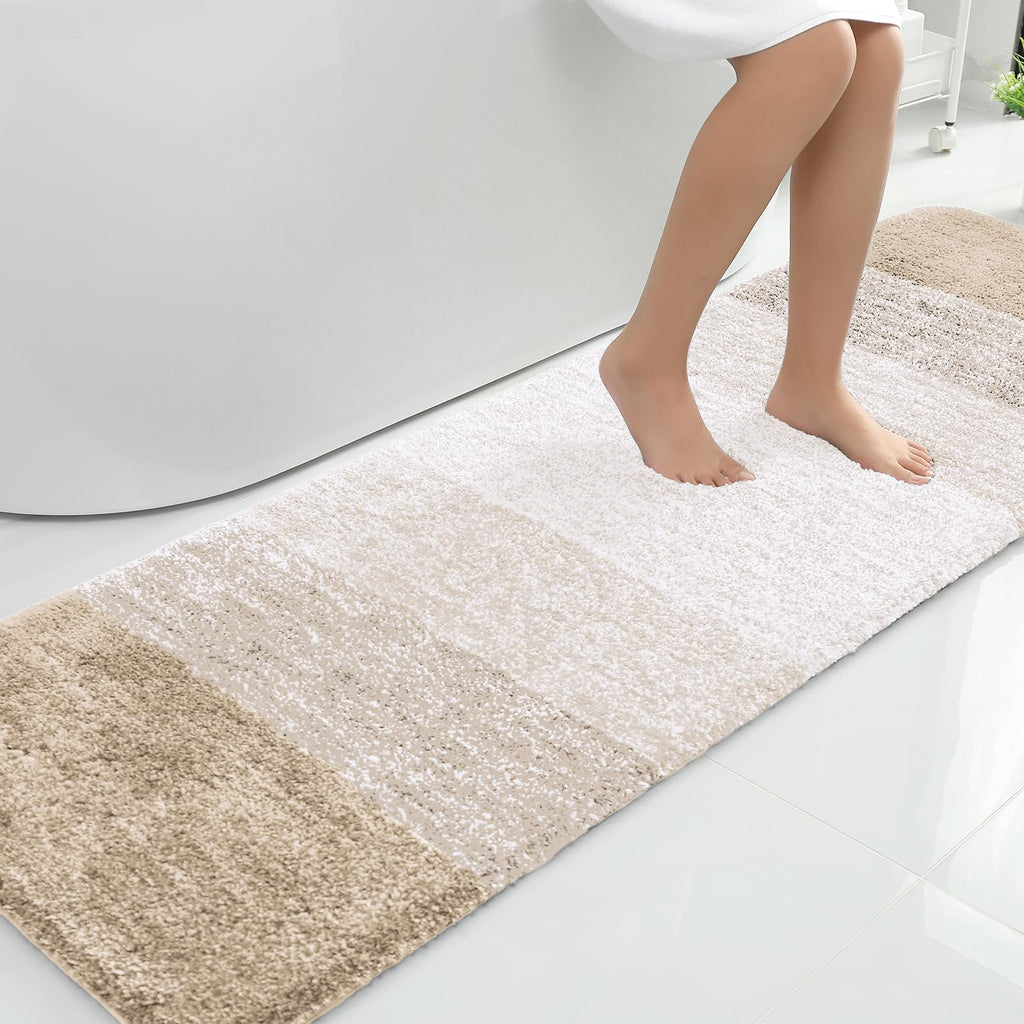Tapis de bain en microfibre ultra doux et absorbant - Tapis shaggy antidérapant, lavable en machine, 40x60 cm