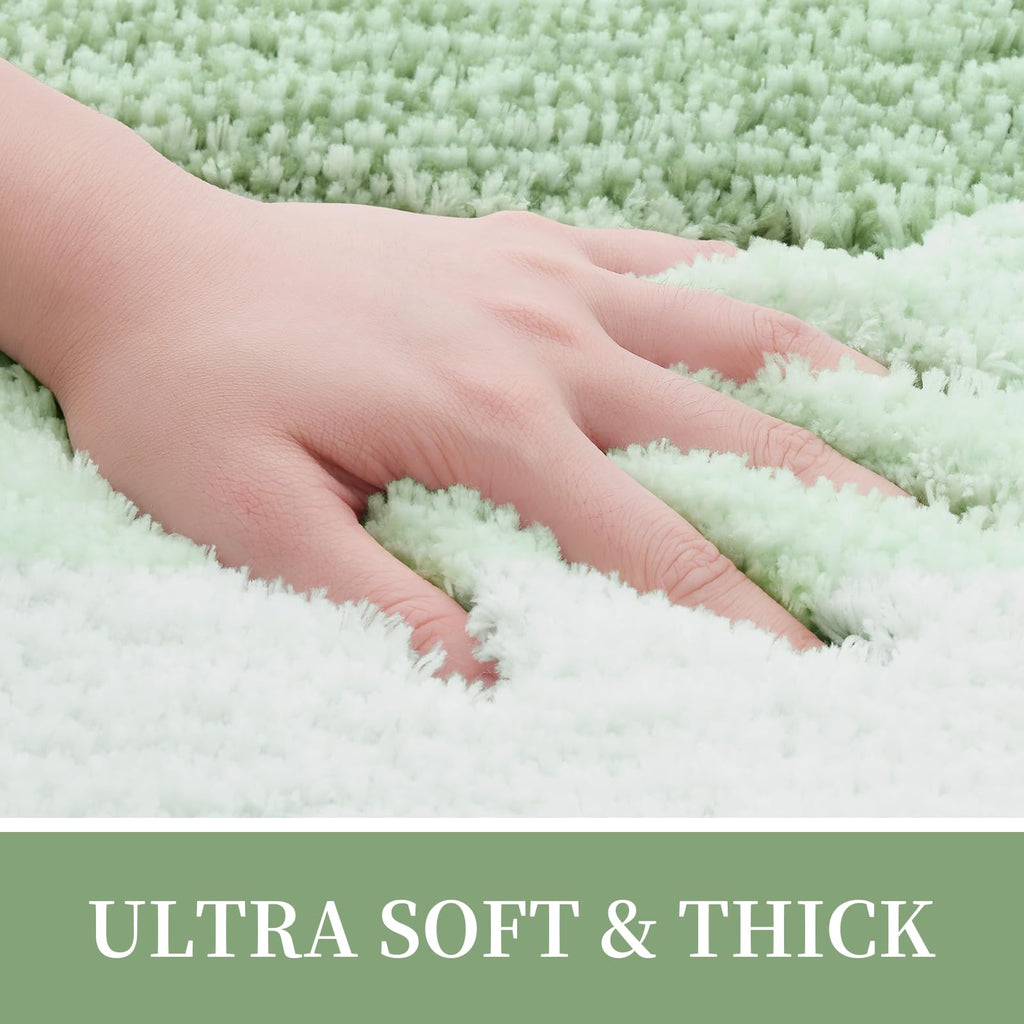 Tapis de bain en microfibre ultra doux et absorbant - Tapis shaggy antidérapant, lavable en machine, 40x60 cm