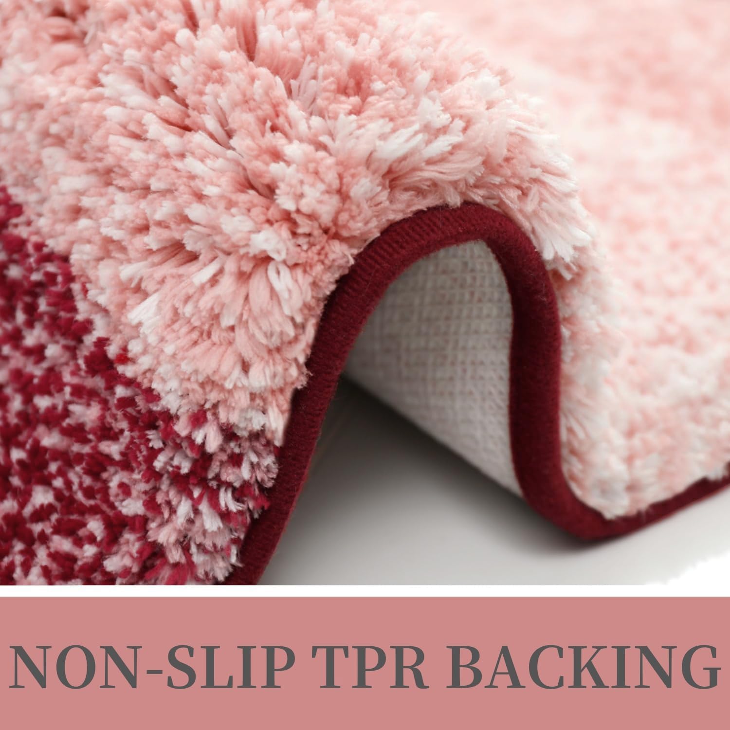 Tapis de bain en microfibre ultra doux et absorbant - Tapis shaggy antidérapant, lavable en machine, 40x60 cm