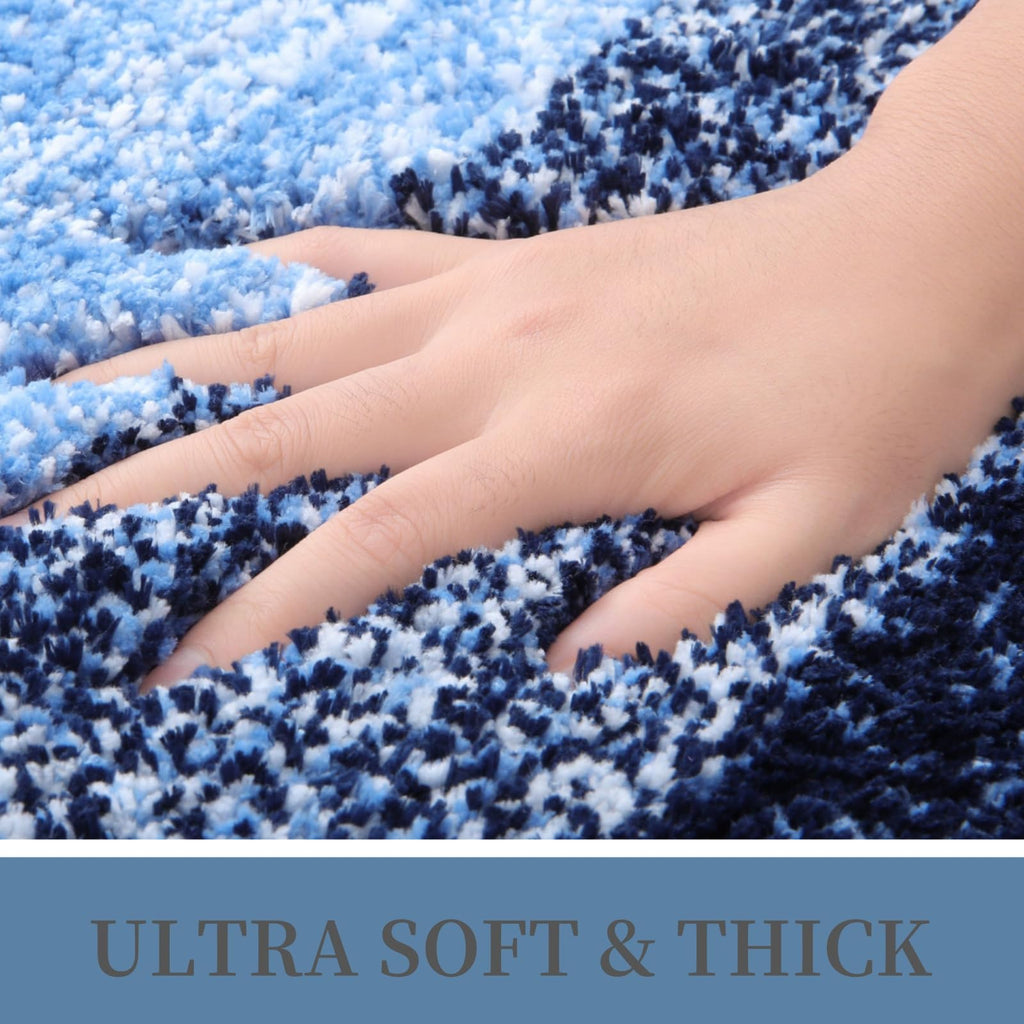 Tapis de bain en microfibre ultra doux et absorbant - Tapis shaggy antidérapant, lavable en machine, 40x60 cm