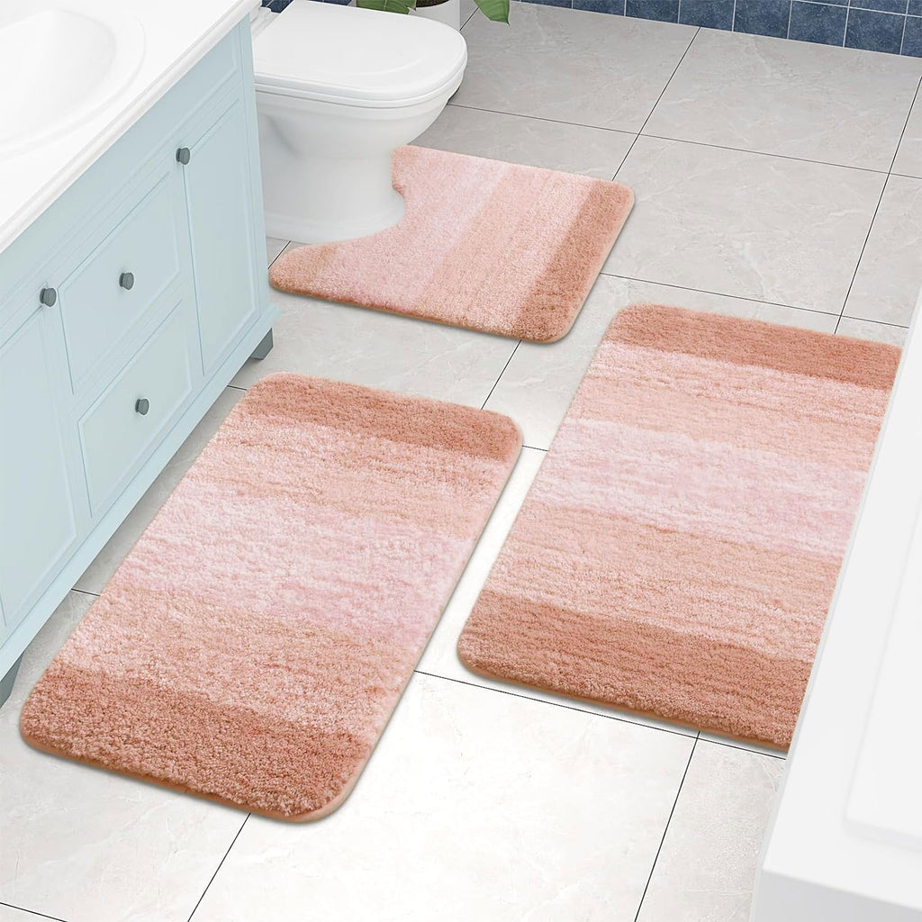 Tapis de bain en microfibre ultra doux et absorbant - Tapis shaggy antidérapant, lavable en machine, 40x60 cm