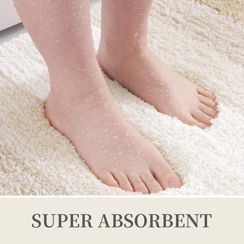 Tapis de bain en microfibre ultra doux et absorbant - Tapis shaggy antidérapant, lavable en machine, 40x60 cm