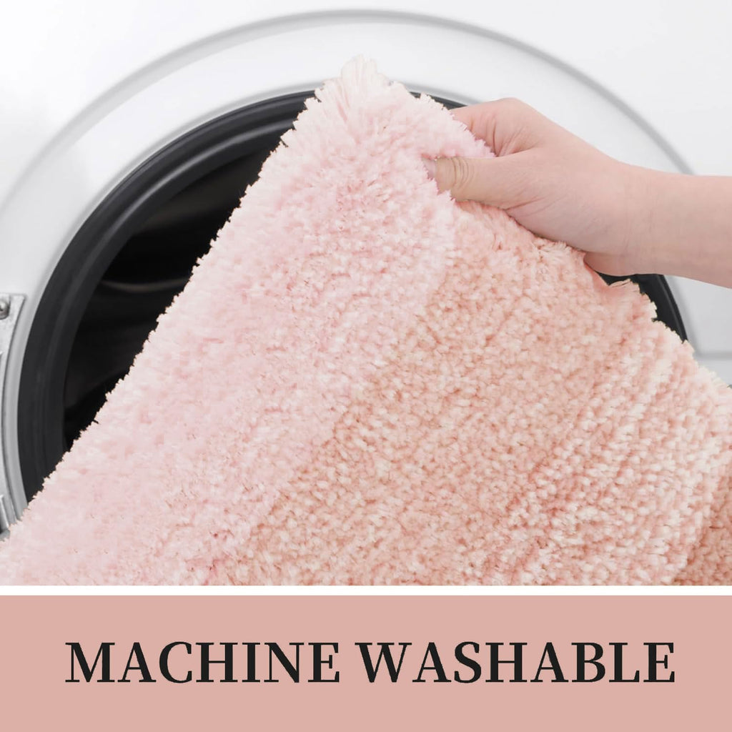 Tapis de bain en microfibre ultra doux et absorbant - Tapis shaggy antidérapant, lavable en machine, 40x60 cm