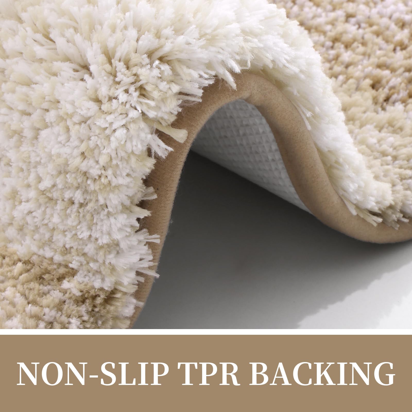 Tapis de bain en microfibre ultra doux et absorbant - Tapis shaggy antidérapant, lavable en machine, 40x60 cm