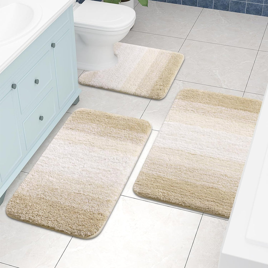 Tapis de bain en microfibre ultra doux et absorbant - Tapis shaggy antidérapant, lavable en machine, 40x60 cm