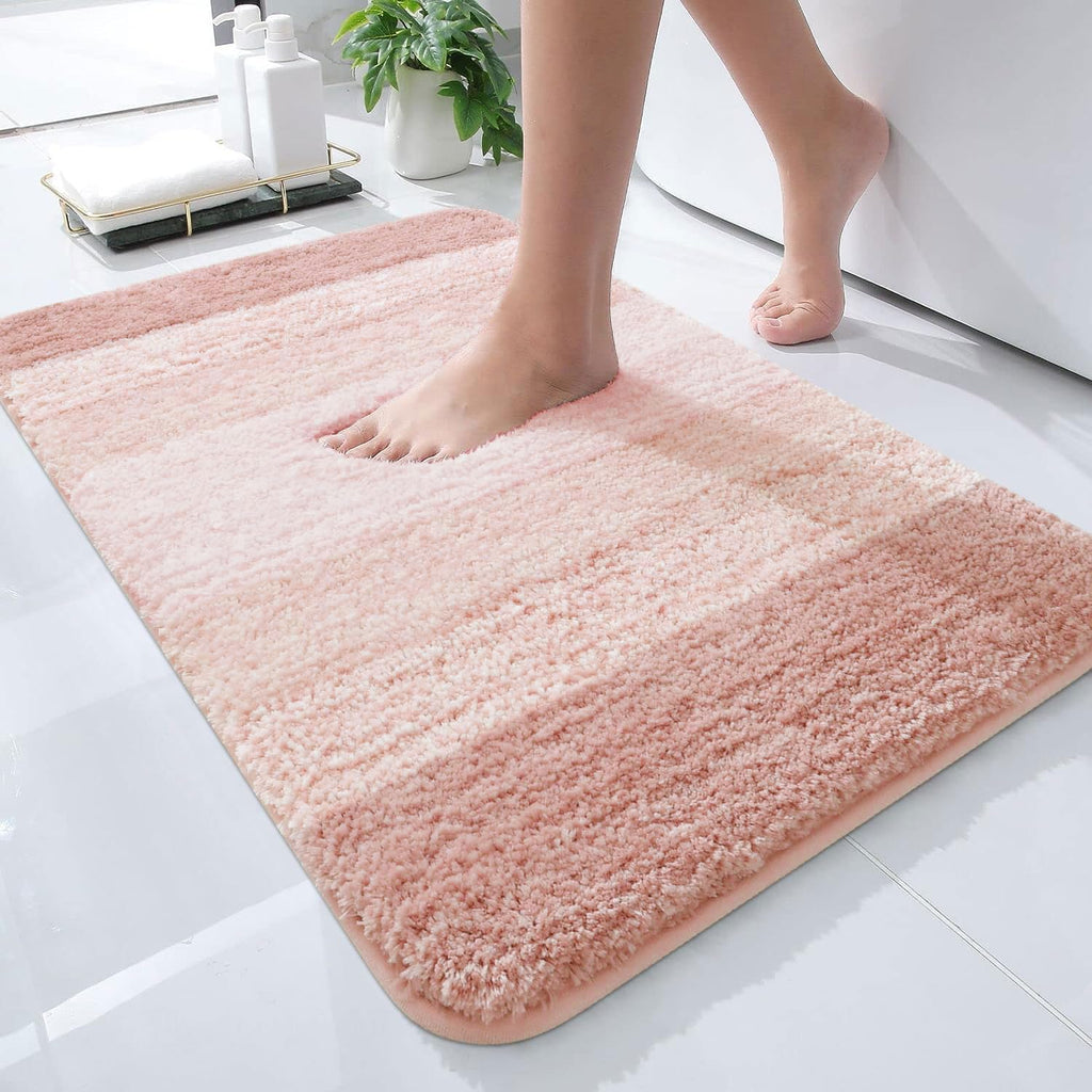 Tapis de bain en microfibre ultra doux et absorbant - Tapis shaggy antidérapant, lavable en machine, 40x60 cm