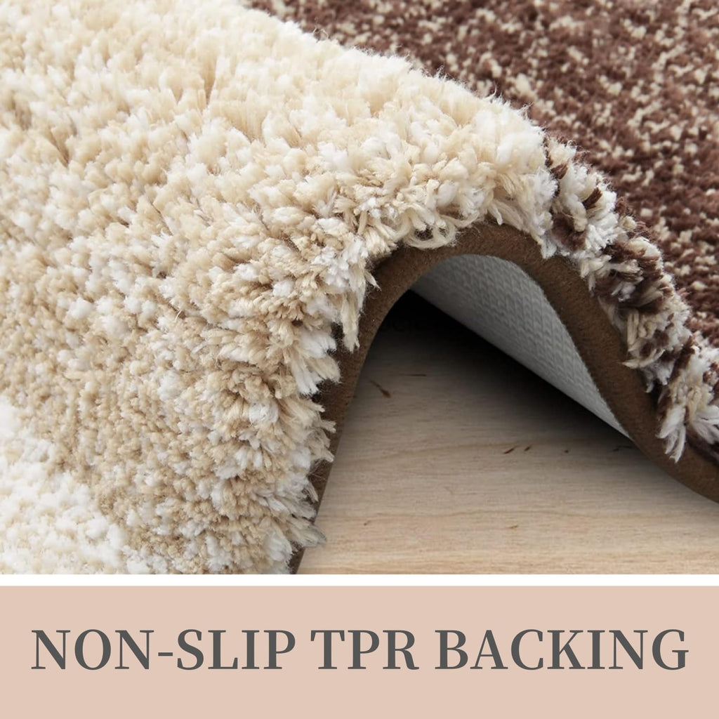 Tapis de bain en microfibre ultra doux et absorbant - Tapis shaggy antidérapant, lavable en machine, 40x60 cm