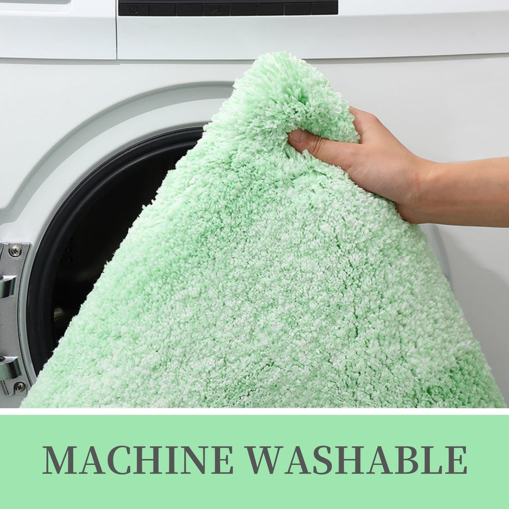 Tapis de bain en microfibre ultra doux et absorbant - Tapis shaggy antidérapant, lavable en machine, 40x60 cm