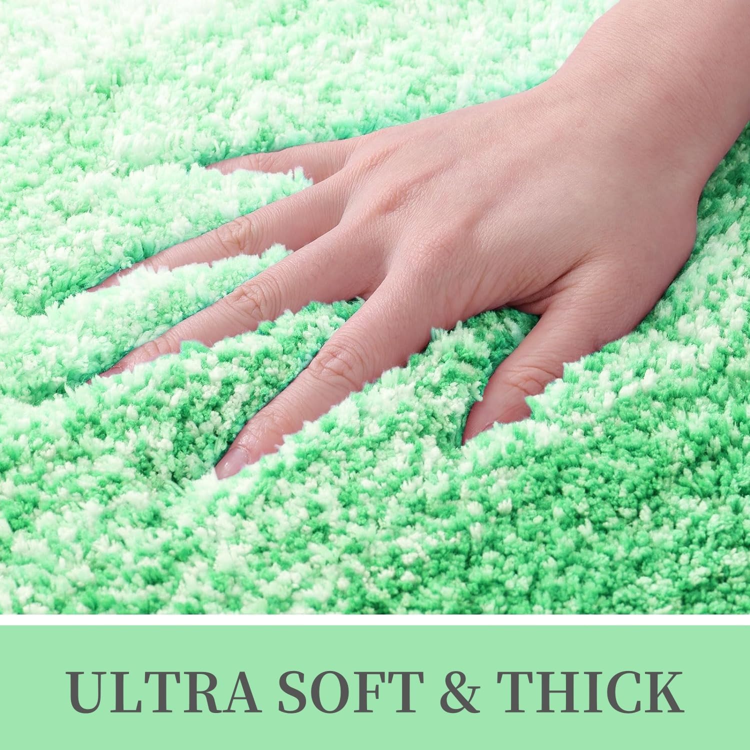 Tapis de bain en microfibre ultra doux et absorbant - Tapis shaggy antidérapant, lavable en machine, 40x60 cm