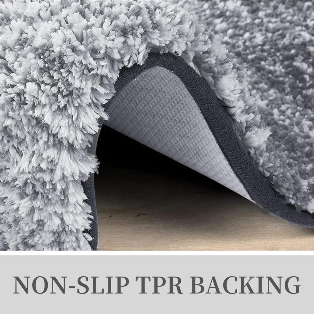 Tapis de bain en microfibre ultra doux et absorbant - Tapis shaggy antidérapant, lavable en machine, 40x60 cm