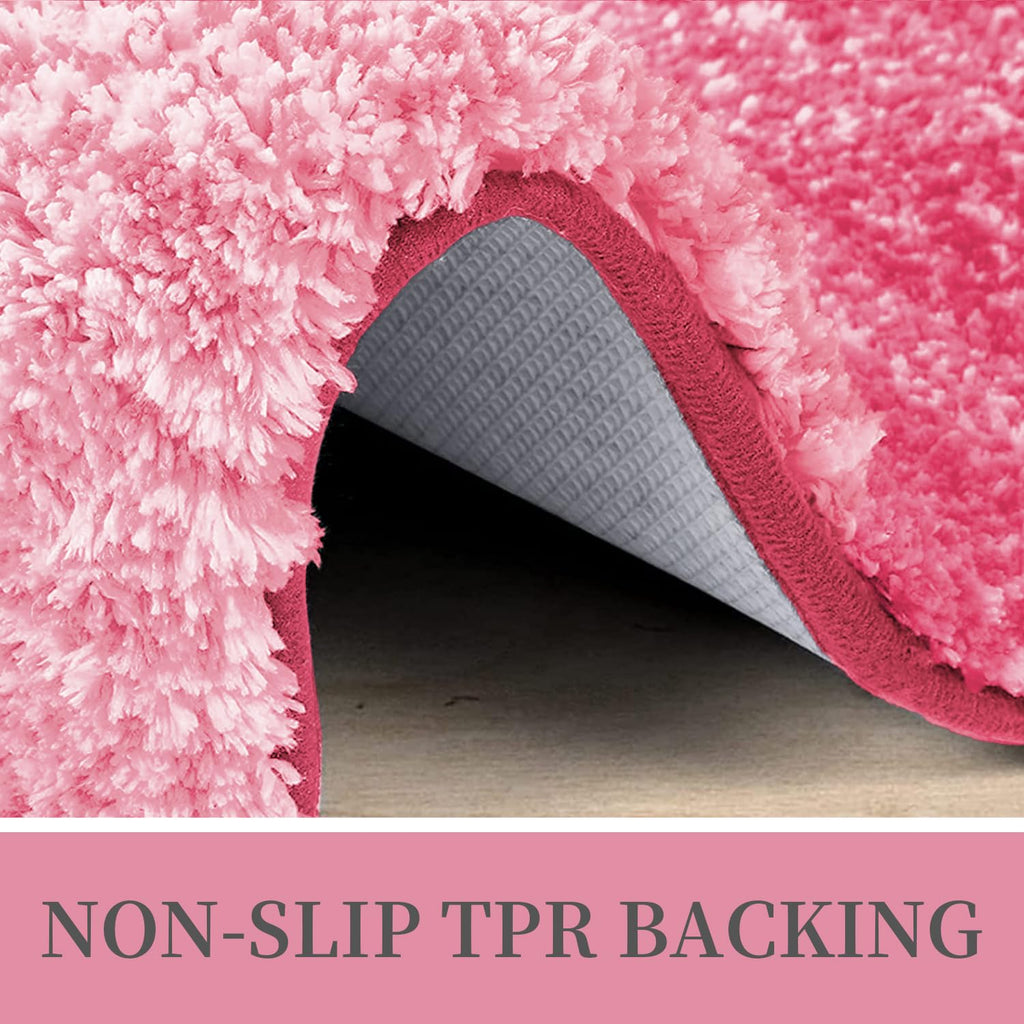 Tapis de bain en microfibre ultra doux et absorbant - Tapis shaggy antidérapant, lavable en machine, 40x60 cm