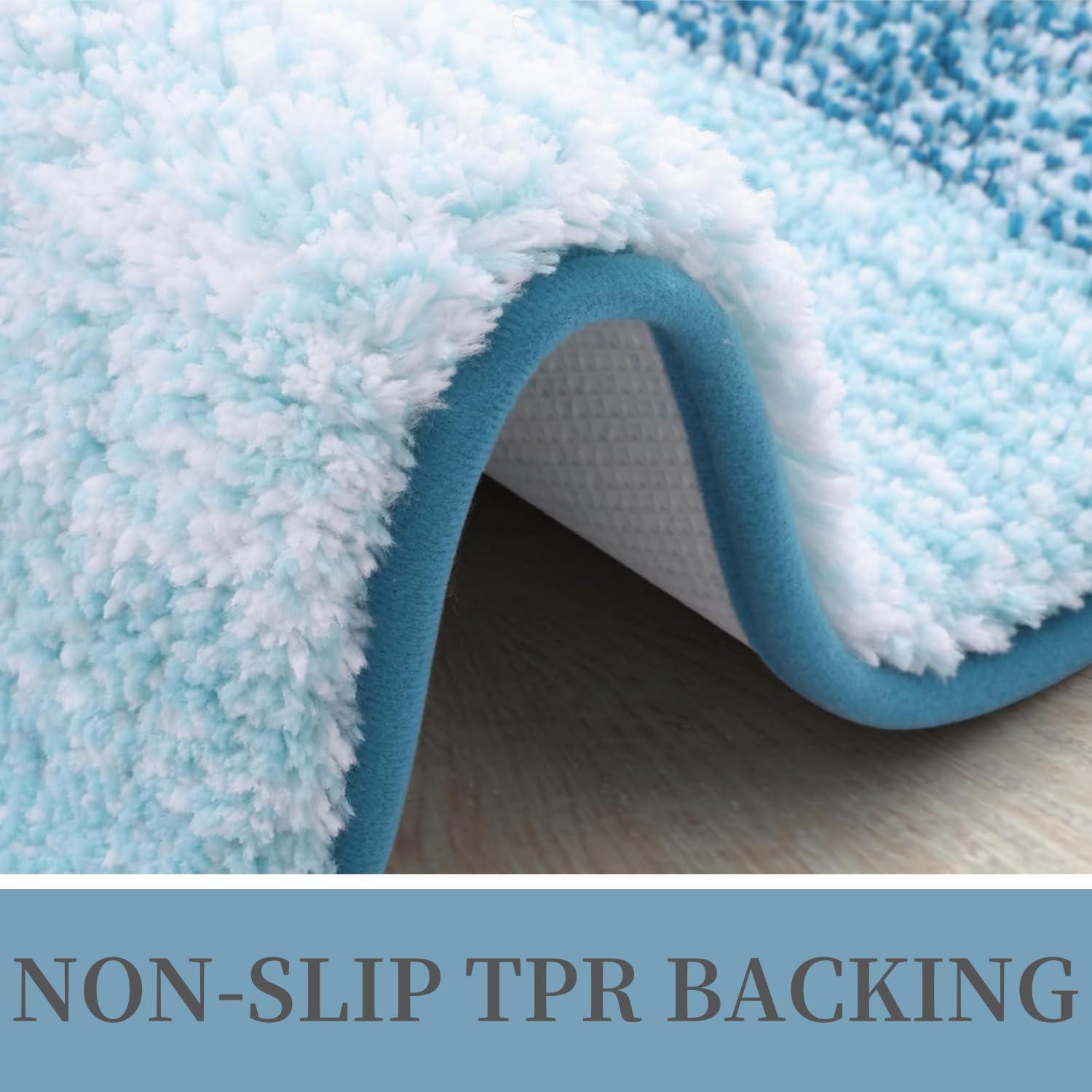 Tapis de bain en microfibre ultra doux et absorbant - Tapis shaggy antidérapant, lavable en machine, 40x60 cm