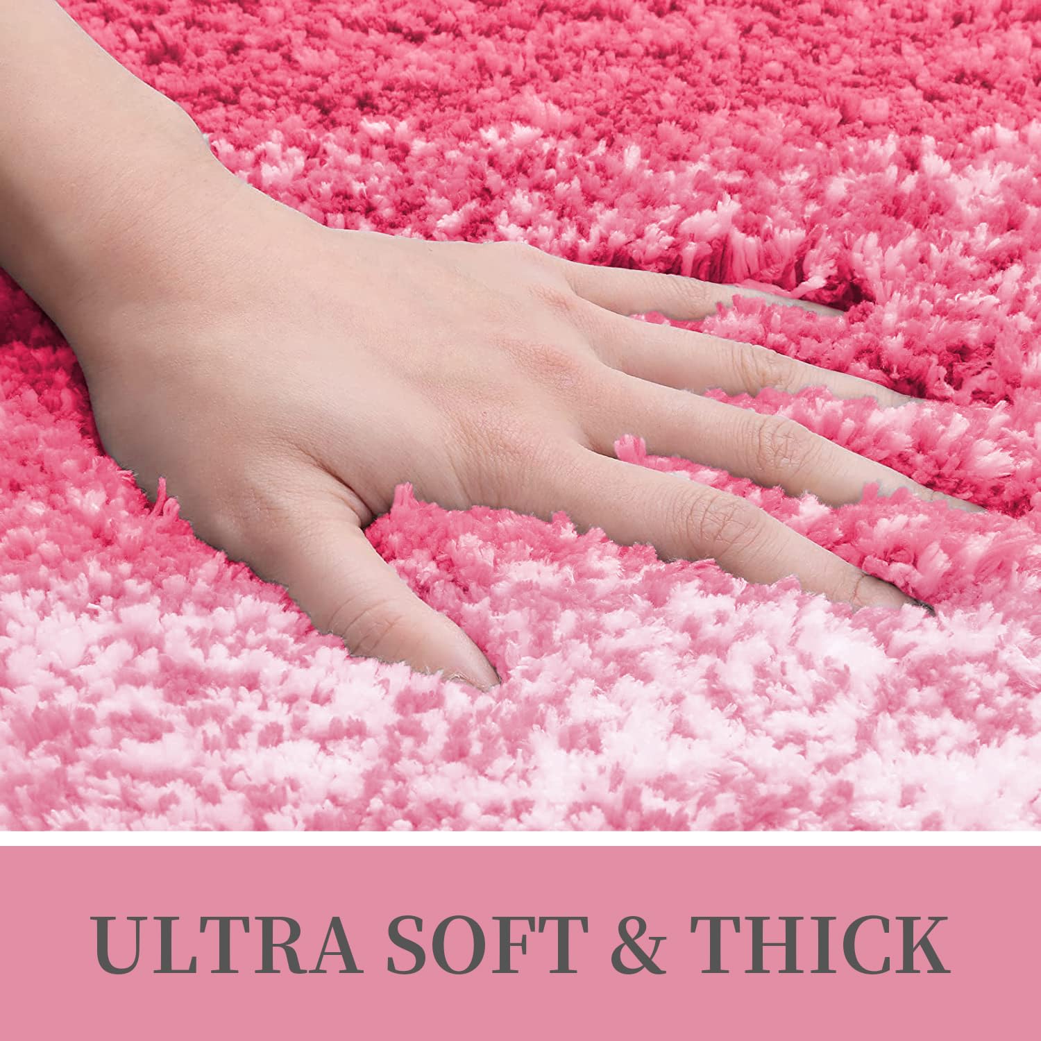 Tapis de bain en microfibre ultra doux et absorbant - Tapis shaggy antidérapant, lavable en machine, 40x60 cm