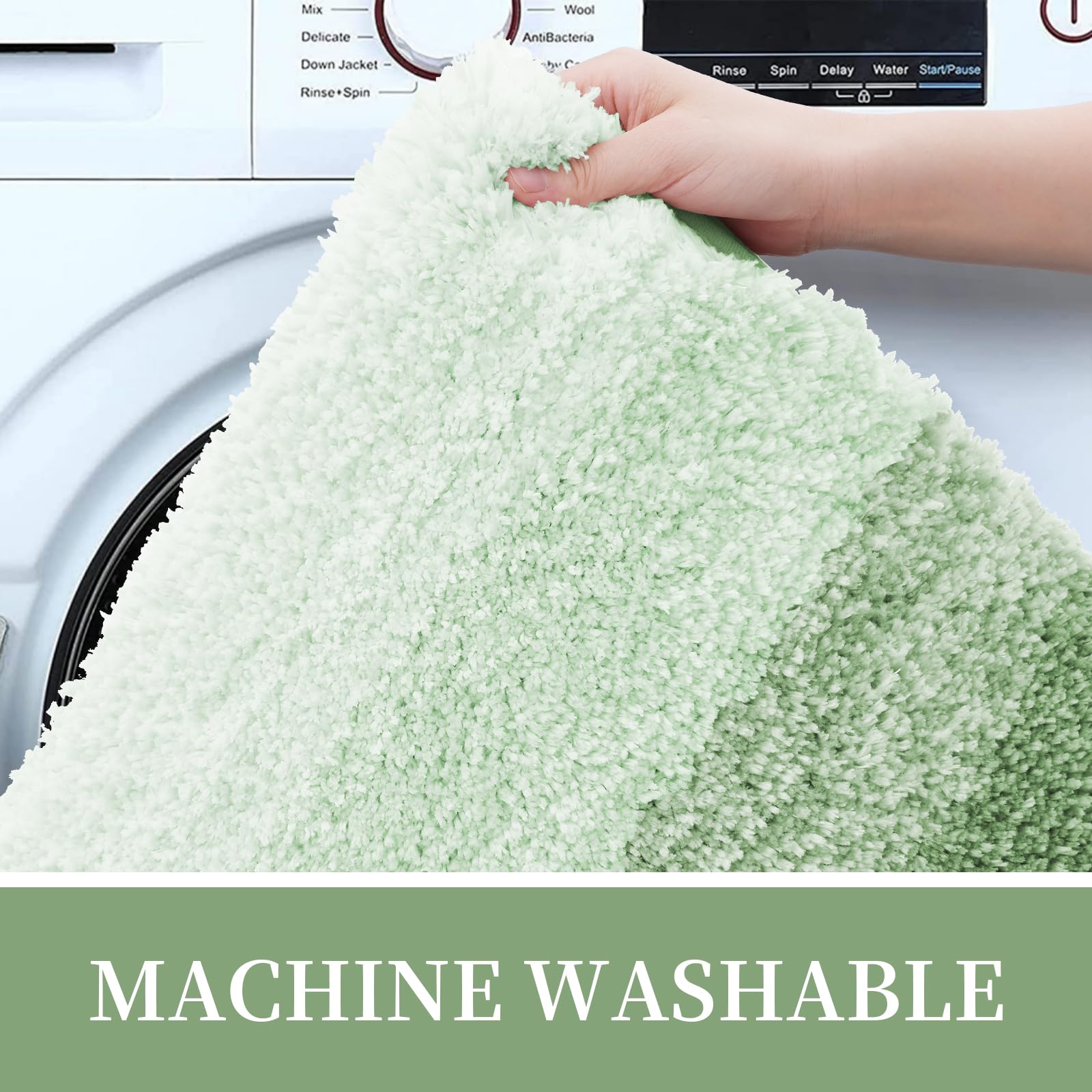 Tapis de bain en microfibre ultra doux et absorbant - Tapis shaggy antidérapant, lavable en machine, 40x60 cm