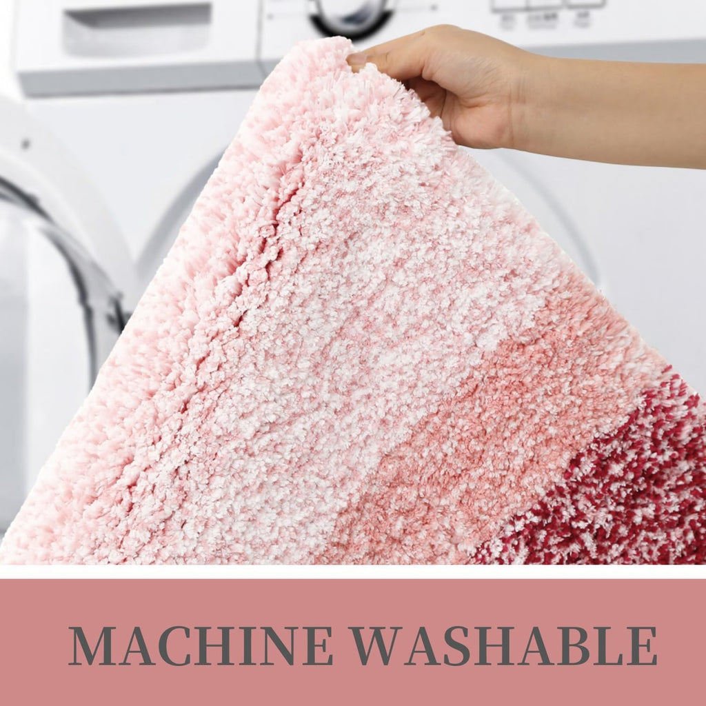 Tapis de bain en microfibre ultra doux et absorbant - Tapis shaggy antidérapant, lavable en machine, 40x60 cm