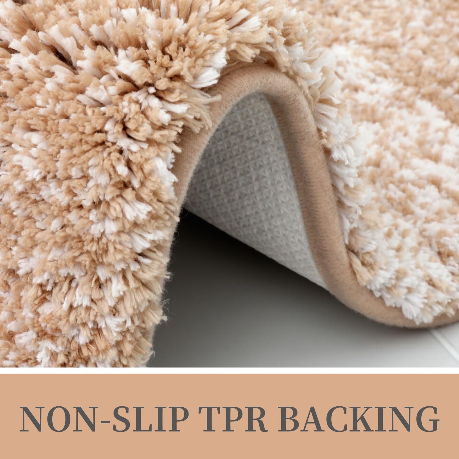 Tapis de bain en microfibre ultra doux et absorbant - Tapis shaggy antidérapant, lavable en machine, 40x60 cm