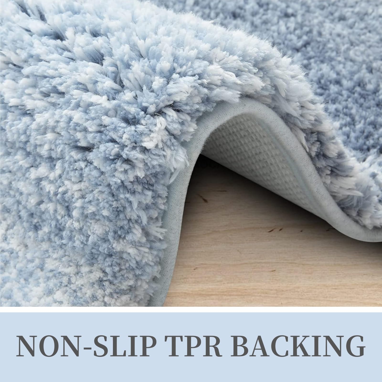 Tapis de bain en microfibre ultra doux et absorbant - Tapis shaggy antidérapant, lavable en machine, 40x60 cm