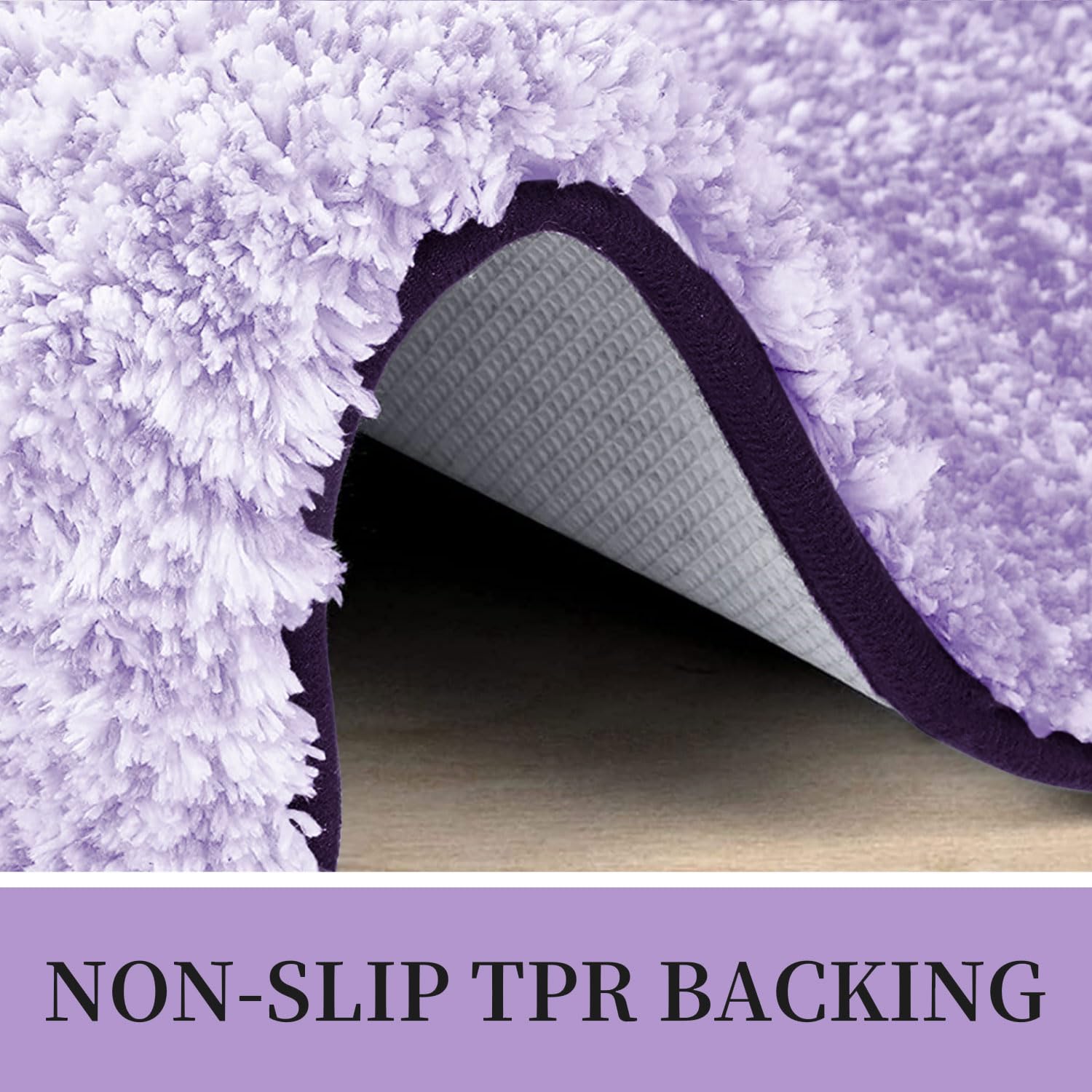 Tapis de bain en microfibre ultra doux et absorbant - Tapis shaggy antidérapant, lavable en machine, 40x60 cm