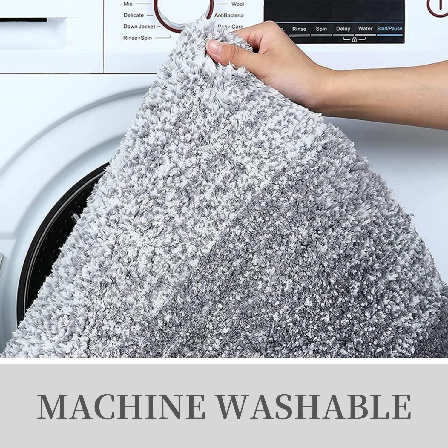 Tapis de bain en microfibre ultra doux et absorbant - Tapis shaggy antidérapant, lavable en machine, 40x60 cm