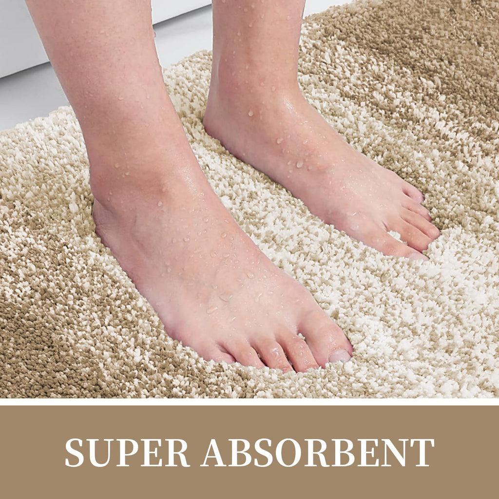Tapis de bain en microfibre ultra doux et absorbant - Tapis shaggy antidérapant, lavable en machine, 40x60 cm