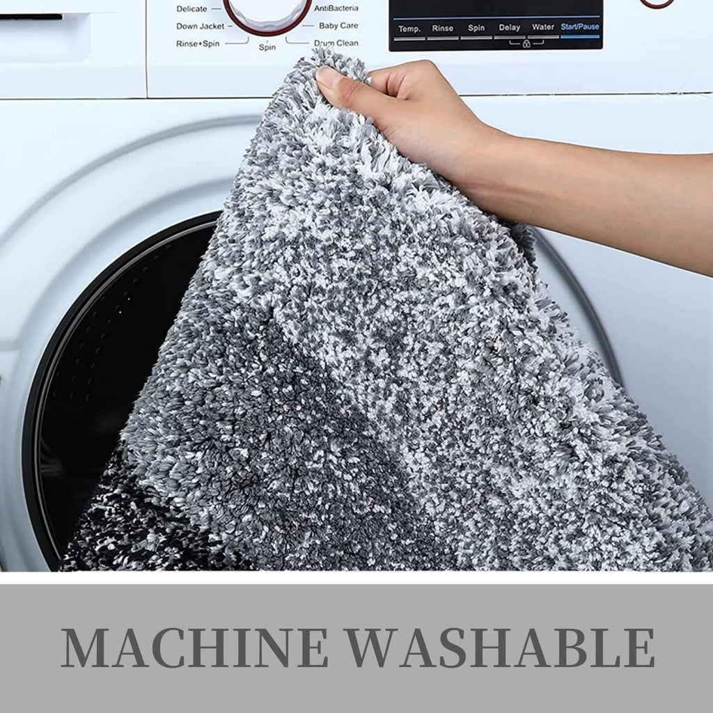 Tapis de bain en microfibre ultra doux et absorbant - Tapis shaggy antidérapant, lavable en machine, 40x60 cm