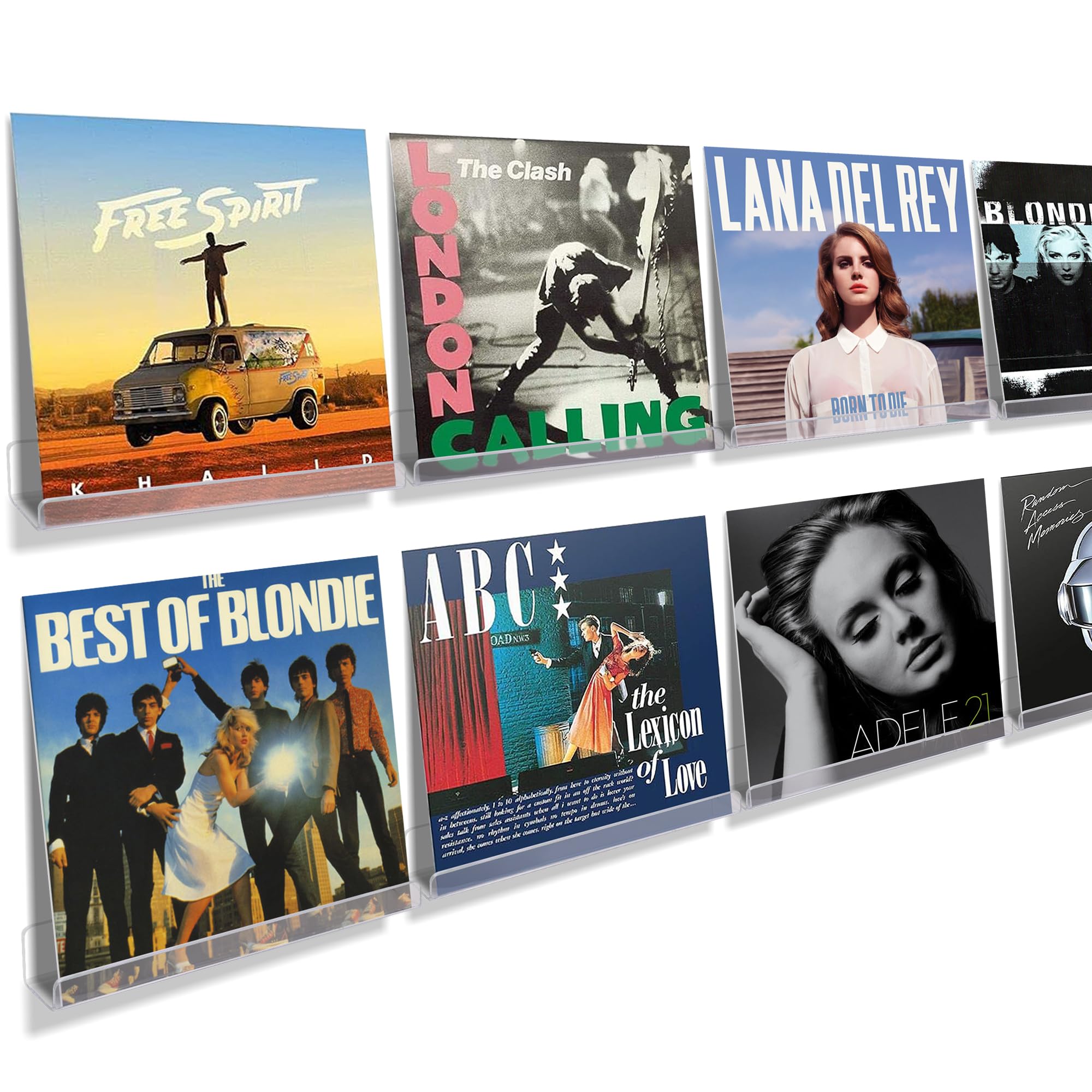 Étagères Acrylique Transparentes Upsimples, 38 cm - Lot de 4 Étagères Flottantes Murales pour Rangement Livres Enfants/Chambre/Chambre/Salle de Bain/Cuisine