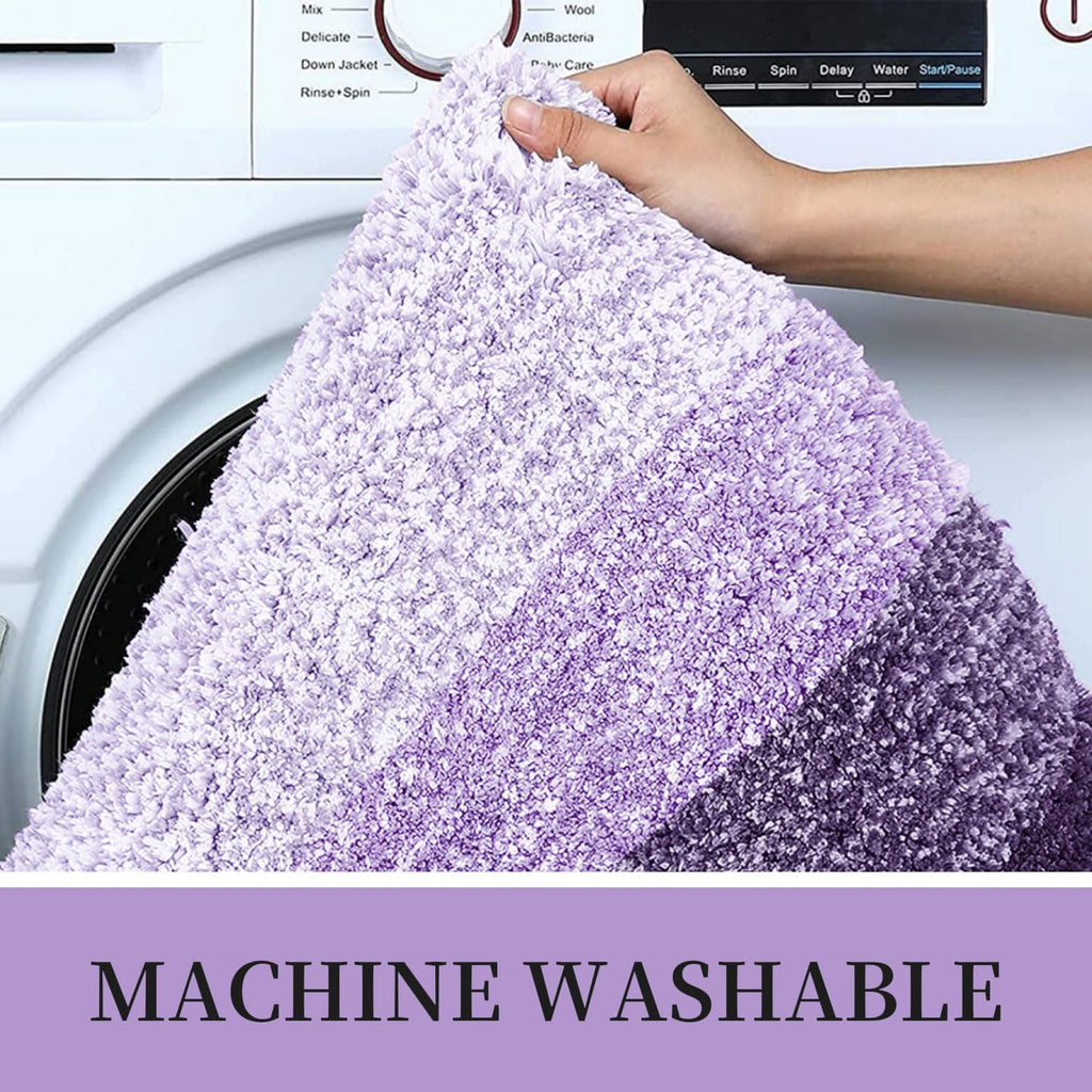 Tapis de bain en microfibre ultra doux et absorbant - Tapis shaggy antidérapant, lavable en machine, 40x60 cm