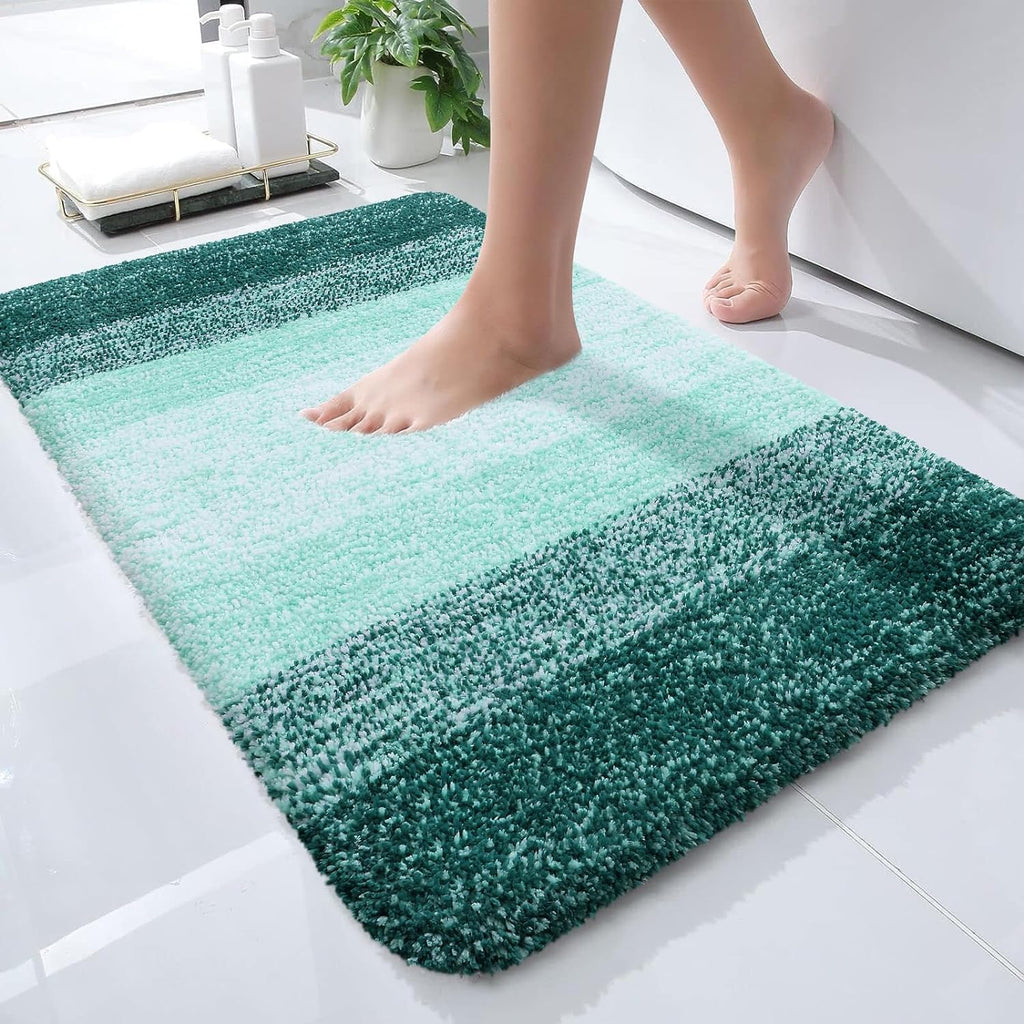 Tapis de bain en microfibre ultra doux et absorbant - Tapis shaggy antidérapant, lavable en machine, 40x60 cm