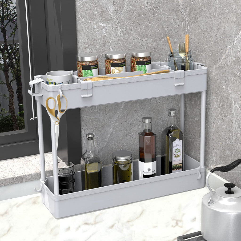 Chariot de Rangement Fin, 3 Niveaux - Organiseur Roulant pour Salle de Bain, Cuisine, Bureau & Espaces Étroits,