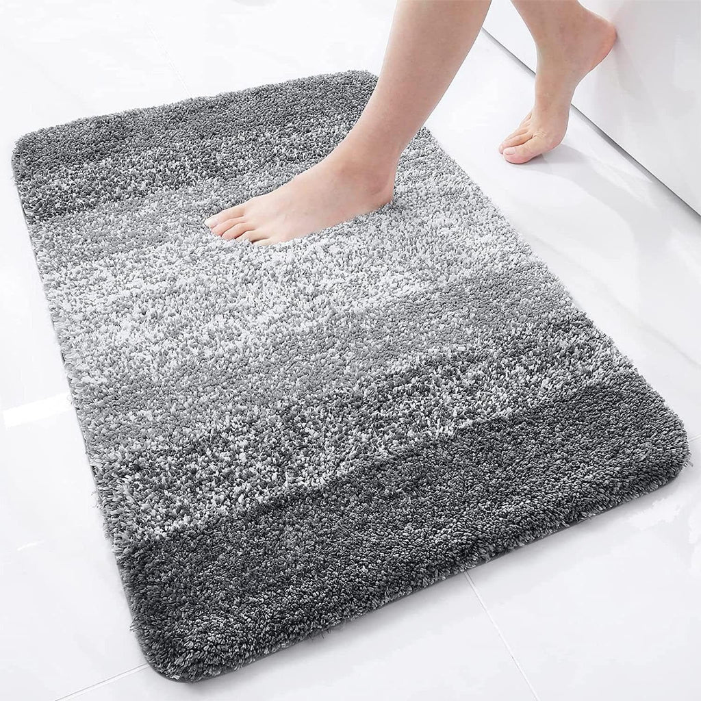 Tapis de bain en microfibre ultra doux et absorbant - Tapis shaggy antidérapant, lavable en machine, 40x60 cm