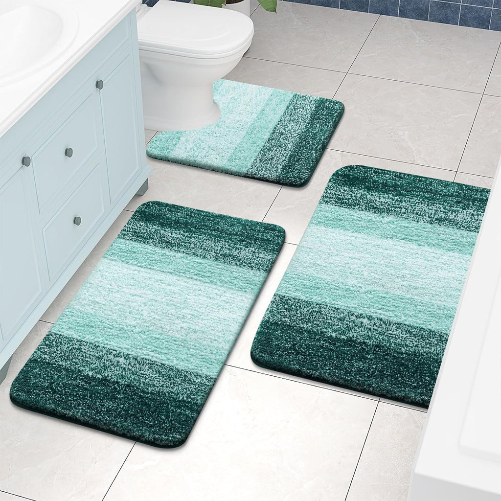 Tapis de bain en microfibre ultra doux et absorbant - Tapis shaggy antidérapant, lavable en machine, 40x60 cm