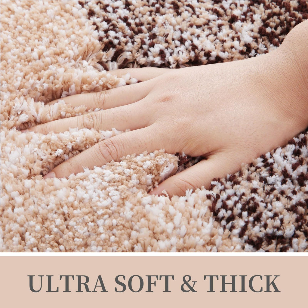 Tapis de bain en microfibre ultra doux et absorbant - Tapis shaggy antidérapant, lavable en machine, 40x60 cm