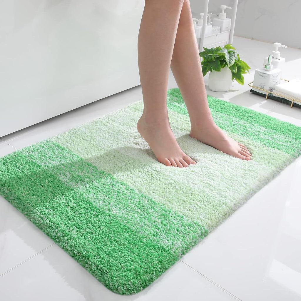 Tapis de bain en microfibre ultra doux et absorbant - Tapis shaggy antidérapant, lavable en machine, 40x60 cm