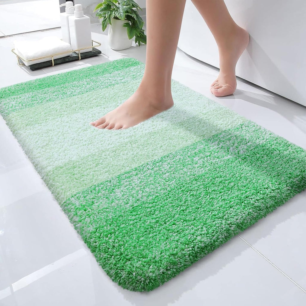 Tapis de bain en microfibre ultra doux et absorbant - Tapis shaggy antidérapant, lavable en machine, 40x60 cm