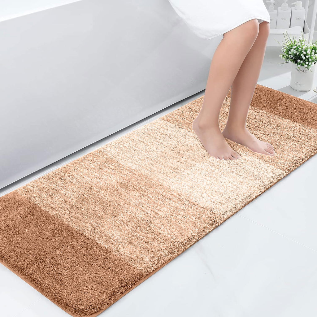 Tapis de bain en microfibre ultra doux et absorbant - Tapis shaggy antidérapant, lavable en machine, 40x60 cm