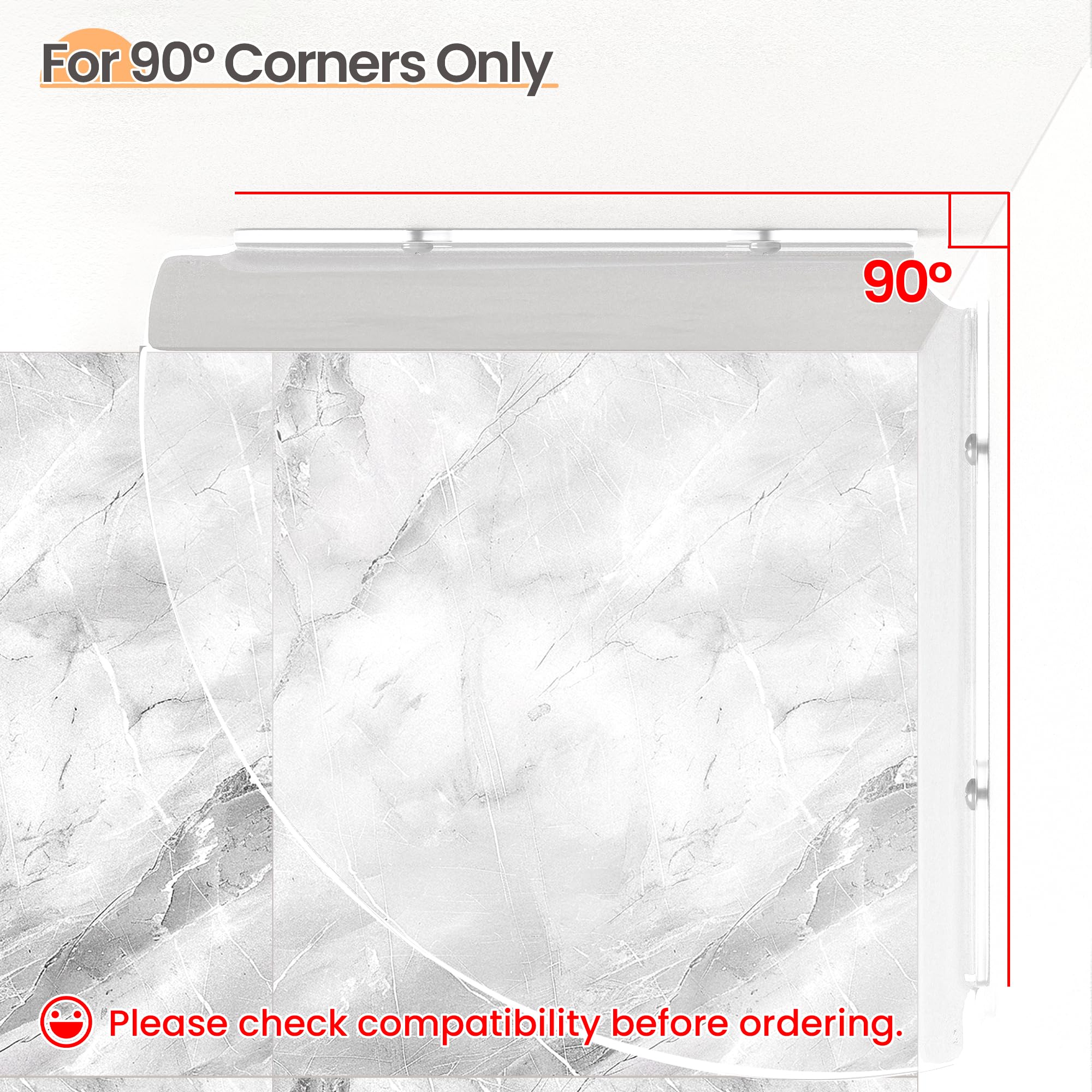 Étagères Acrylique Transparentes Upsimples, 38 cm - Lot de 4 Étagères Flottantes Murales pour Rangement Livres Enfants/Chambre/Chambre/Salle de Bain/Cuisine