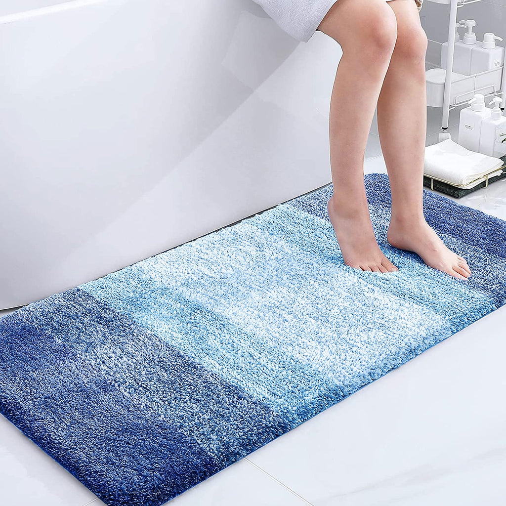 Tapis de bain en microfibre ultra doux et absorbant - Tapis shaggy antidérapant, lavable en machine, 40x60 cm