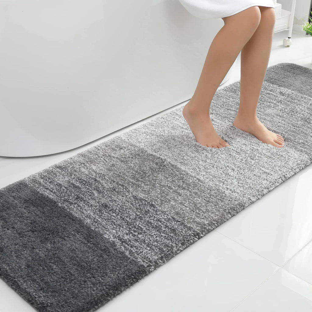 Tapis de bain en microfibre ultra doux et absorbant - Tapis shaggy antidérapant, lavable en machine, 40x60 cm